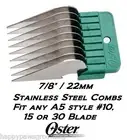 OSTER STAINLESS STEEL 7/8"/22mm Blade GUIDE COMB*Fit A5,Wahl KM5 KM10 KM Clipper