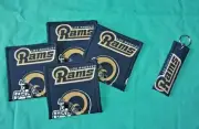 New COASTERS SET of 4 and/or KEYCHAIN key ring LOS ANGELES RAMS FOOTBALL