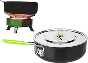 Camp Cookware Pot - Portable Non-Stick Pot | Camp Pot, Camping Pan, Picnic Pot with Folding Handle, Multipurpose Pot for Backpacking, Outdoor Cooking, Fishing, Hiking