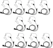 Walkie Talkie Earpiece with PTT Mic Compatible with Kenwood PUXING Baofeng UV5R 666s 888S Retevis H-777 2 Way Radio Walkie Talkies (10Pack)