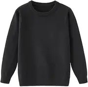 [Wellwits] Kids Unisex Boys Girls Solid Pullover Christmas Sweater Knit Jumper 14-15 Years