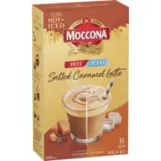 Moccona Hot/iced Salted Caramel Latte 8 Pack