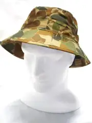 Bush Hat - Poly Cotton - Auscam -Sizes S - XL - Army & Military