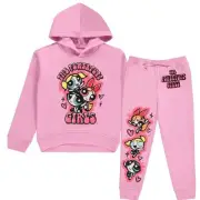 POWERPUFF GIRLS Pullover Hoodie and Jogger Sweatpants Clothing Set- Little...