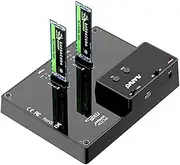 MAIWO K3015P Dual-Bay NVME M.2 SSD Docking Station, Tool-Free Type-C 10 Gbps, Support Offline Clone duplicator and one-Key System Disk Copy