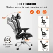 Ergonomic High Back Mesh Office Chair with Adjustable Lumbar & Head Support