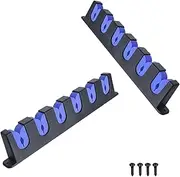 Hysgscwd 1 Pair Horizontal Fishing Rod Holder Wall Mount, 6 Rod Fishing Pole Holder, Fishing Rod Storage Fixed Stand, Wall-Mounted Fishing Rod Rack, Fishing Rod Storage Rack for Garage, Boat, Kayak