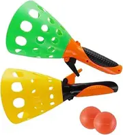 NUOBESTY Garden Toss Game Pop and Catch Ball Game Launcher Baskets with Balls Eye Concentration Exercise Parent- Child Toys for Children Outdoor Backyard Games Fine Motor Skills Toys