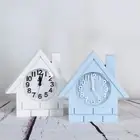 Analog Clock Battery Operated Easy to Use Bedside Non-ticking Alarm Clock Abs