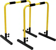 SPANCARE PHARMACEUTICALS Yellow Dip Bars Stand, Home/Gym Gymnastic Bars for for Push Ups and Strength Training for Men/Women"
