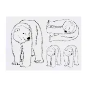 4 x 'Polar Bear' Temporary Tattoos / Transfers (TO00033757)