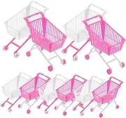 Educational Boys and Girls Toy Stroller Mini Shopping Cart Plastic Dollhouse Accessory for Girls