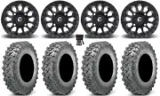 Fuel Vector 14" Wheels Black 28" Lynx SXS Tires Polaris RZR XP 1000 / PRO XP