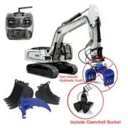 1/14 9CH Tracked RC Hydraulic Excavator 946 Metal Clamshell Bucket Ripper