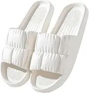 [lskdnrufh] Sandals Outdoor Soft Bottom Eva Slippers Indoor Slippers Bathroom Anti-slip Shower Shoes Men and Women Ladies Sandals, white, 38 EU