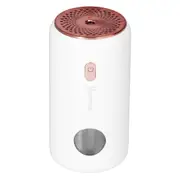 Mini USB Powered Car Humidifier Mute Large Misting Air Humidifier for Home Office Bedroom One Key Operation (White)