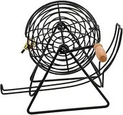 Wine Tables Toys Bingo Roller Cage Bingo Balls Practical Tabletop Games Bingo Tumbler Cage Bingo Ball Cage Bingo Spinners Cage Wooden Child Metal Cage Multipurpose/134