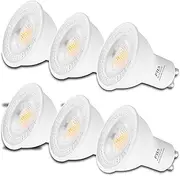 FTL GU10 Led Bulb 5000K Daylight White Dimmable Spot Light 6W 600LM 50W Halogen Replacement Bulbs for Track Lighting, Ceiling Recessed Lighting, 6-Pack