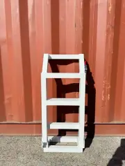 WHITE Universal Aluminium Rear Ladder For Ute Truck Canopy Toolbox 850 mm High