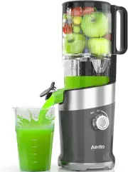 Cold Press Juicer, Juicer Machines with 4.9" Wide Feed Chute Fit Whole Fruits &