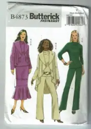 Butterick Sewing Pattern 4873 Jacket Top Skirt Pants Misses Size XS-M