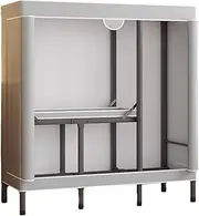 Oxford Cloth Portable Closets with Cover Foldable Clothes Storage Organizer Space Saving Closet Strong Wardrobe