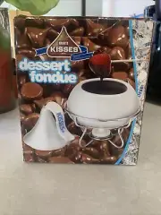 HERSHEY KISSES Dessert Fondue Set Sliver New and Never Used with Original Box