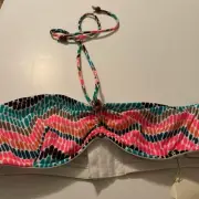 Shoshanna underwire bandeau bikini top size P/S C
