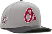New Era Baltimore Orioles 9FIFTY A-Frame Cooperstown 1993 ASG All-Star Game Snapback Cap, Adjustable Hat Grey Red