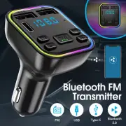 Bluetooth 5.0 MP3 Player Radio Car Kit Wireless FM Transmitter Dual USB Charger