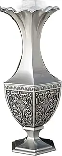 [BNNP] Vases for Centerpieces Retro Hexagonal Zinc Alloy Vase Creative European Style Vase Metal Crafts Home Living Room Decoration Wedding Housewarming Gifts Home Decor Vase (Color : White)