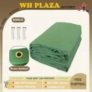 2.5Mx6.1M Army Canvas Tarp Tarpaulin Water Sun Proof Washable Boat Car Cover AU