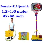 Kids Indoor/Outdoor Basketball Backboards Hoop Ring Rims Net Portable System