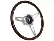 1949-67 Volkswagen Transporter Bus Espresso Wood Steering Wheel Kit, VW Castle (for: Volkswagen)