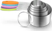 Measuring Cups Set Stainless Steel-Measuring Spoon Liquid Stackable Metric Scoop