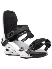 Arbor Hemlock Snowboard Bindings, White/Black/Boss Dog, Medium MY25