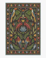 185' x 275' | Machine Washable Runner Rug | Kid & Pet Friendly | Indoor Rug | Iris Apfel Birds Of A Feather Tufted Rug | Ruggable