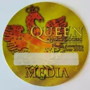 Queen Backstage Pass American Tour Paul Rodgers Original 2006 Hard Rock Gold