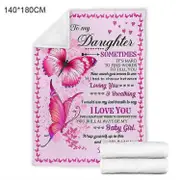 Premium Blanket To My Daughter I Love You Fleece Love Flannel Throw Blanket Cozy Soft Plush Quilt Blanket Customized 140x180cm