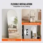 Large Arched Full Length Mirror Free Standing Leaning Wall Mounted Aluminum
