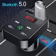 Car Bluetooth 5.0 FM Transmitter Wireless Handsfree Audio Receiver Auto MP3 Play