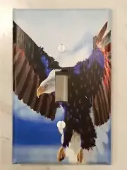 'New!' LARGER SIZE! Patriotic Eagle - Light Switch Cover - Single Toggle