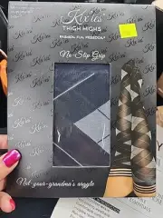 ❣️KIX'IES❣️KIMMIE Not Your Grandma's ARGYLE Thigh Highs Tights Size C