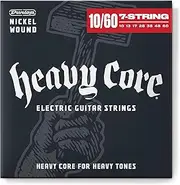 Dunlop DHCN1060 Heavy Core Nickel Wound Guitar Strings, Heavy, 010–.060, 7 Strings/Set