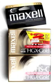 Sealed 2 MAXELL Camcorder Video Cassette TC-30 VHS-C HGX-GOLD New