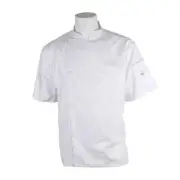 Mercer Culinary M61012WH5X Genesis Unisex White Short Sleeve Chef Jacket - 5XL