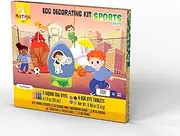 METMA 1999 Egg Decorating Sports Crafts - Complete Decorative Eggs Set with Liquid Dyes, Tablets, Stickers, Egg Spinner and More - Fun Easter Egg Dye Kit Arts and Crafts for Kids(Sports)