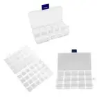 Multi Compartment Clear Storage Box Jewelry Beads Organizer Container for Case