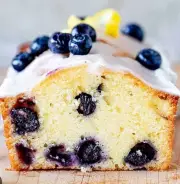 2+ Pounds LEMON BLUE BERRY CAKE WITH GLAZE Homemade