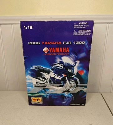 NEW Maisto 1:12 2006 Yamaha FJR 1300 Motorcycle Assembly Line Model Kit Toy 1/12